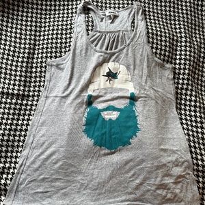 Rinky San Jose Sharks Brent Burns Tank Top; Size XL; Gray, Teal and White